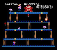 une photo d'Ã©cran de Donkey Kong sur Nintendo Nes